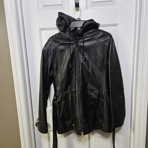 Wilson Black and Gray Leather Jacket